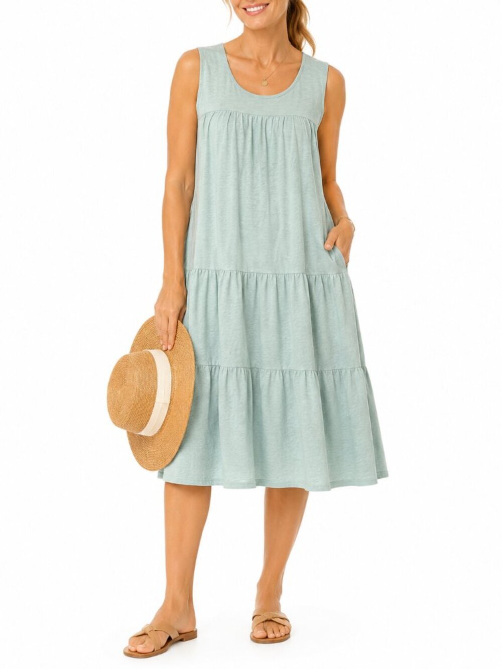 NWT CASLON Cotton/Modal Vacation Dress - S